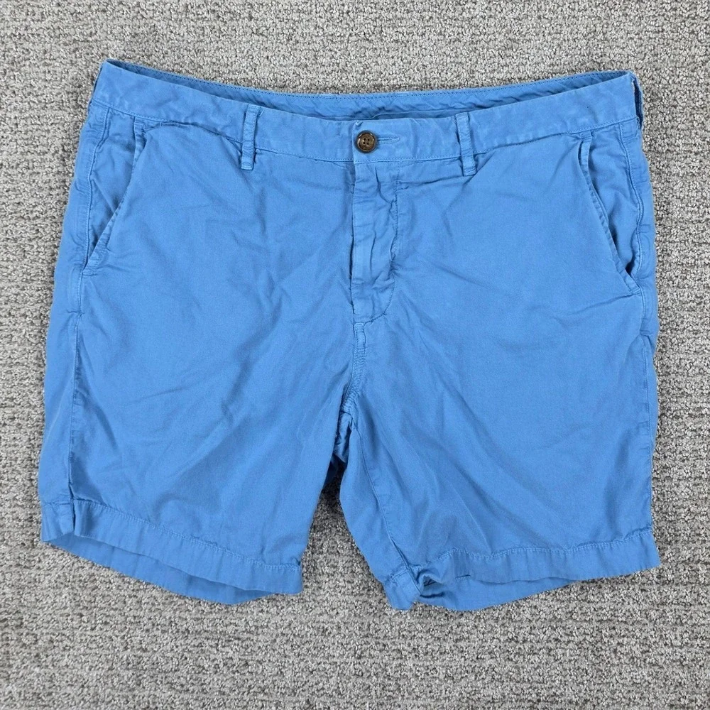 Faherty Island Life Mens Size 35 Blue Chino Shorts Casual 7